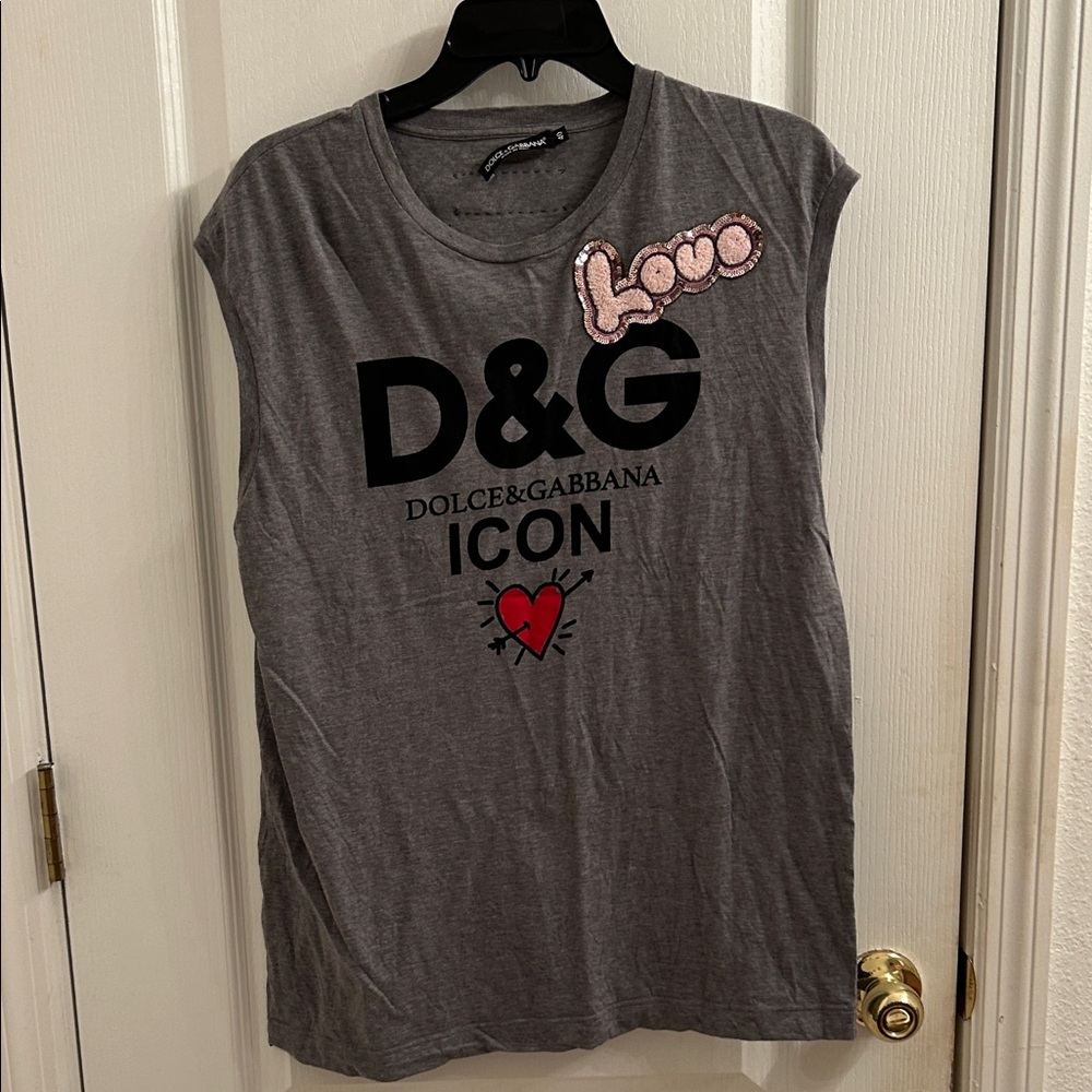 Dolce & Gabbana Gray Iconic Graphic Tee